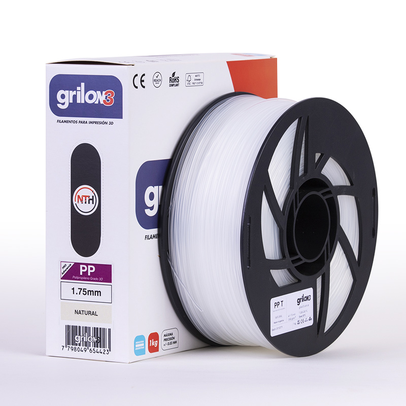 NATURAL PPT Filamento Impresora 3D Grilon3 Pp-T 1.75 Mm X 1 Kg