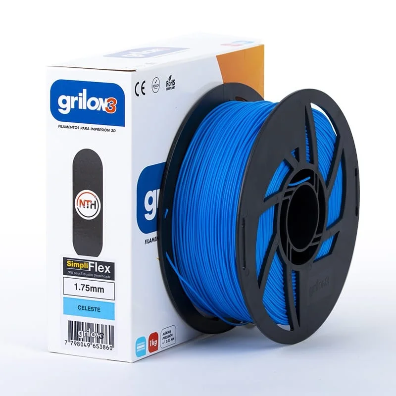 SIMPLIFLEX CELESTE GRILON FILAMENTO 3D 1.75MM 1KG FLEXIBLE TPU