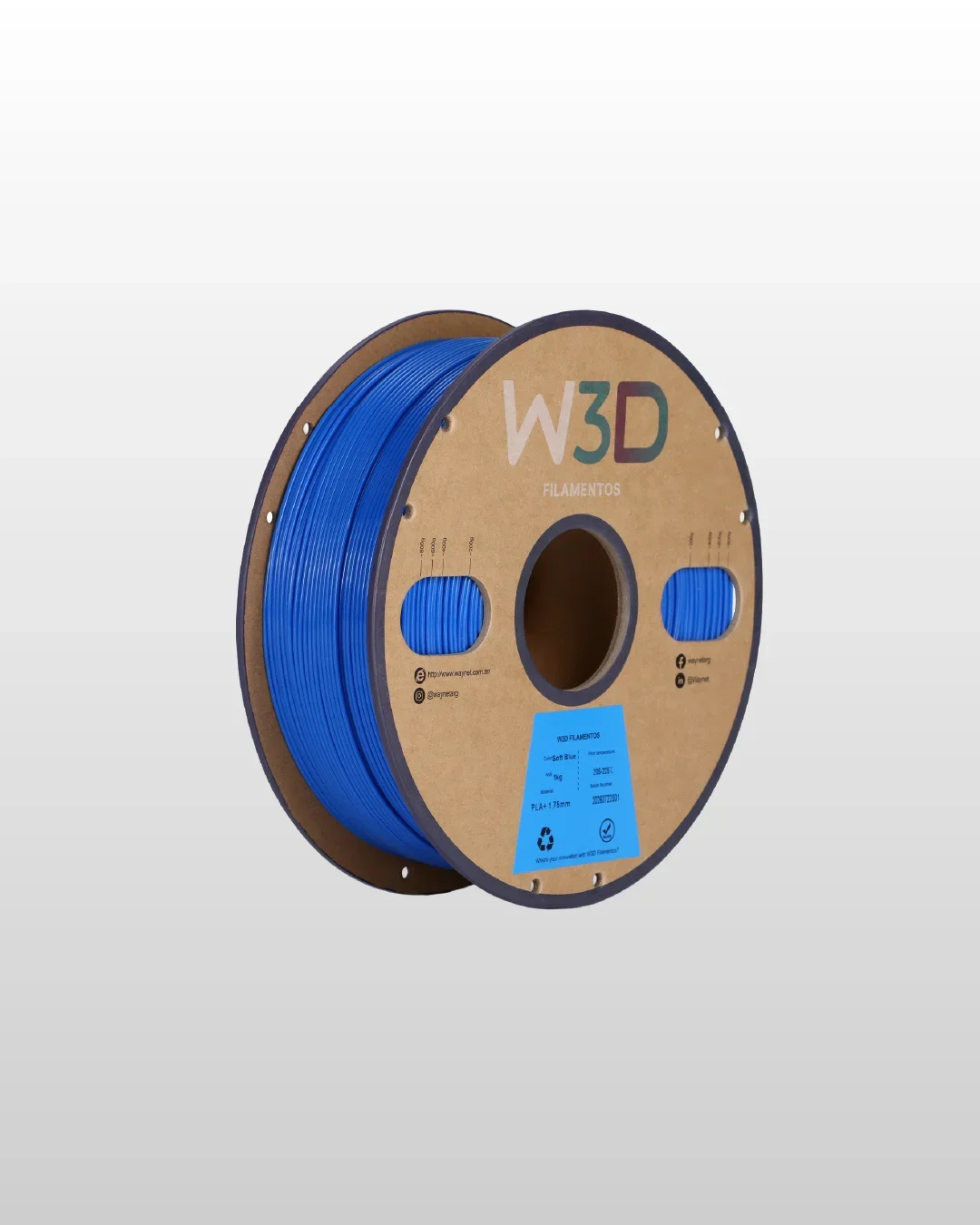 AZUL SUAVE (Soft Blue) PLA W3D FILAMENTO 3D 1.75MM 1KG 0101019