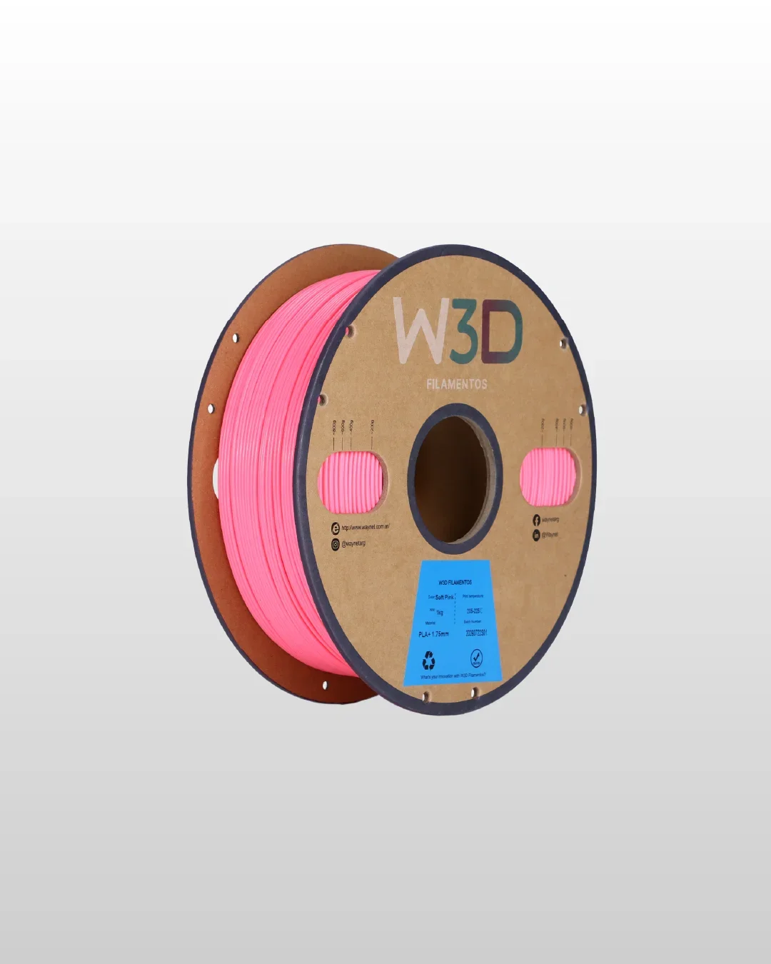 ROSA SUAVE (Soft Pink) PLA W3D FILAMENTO 3D 1.75MM 1KG 0101017