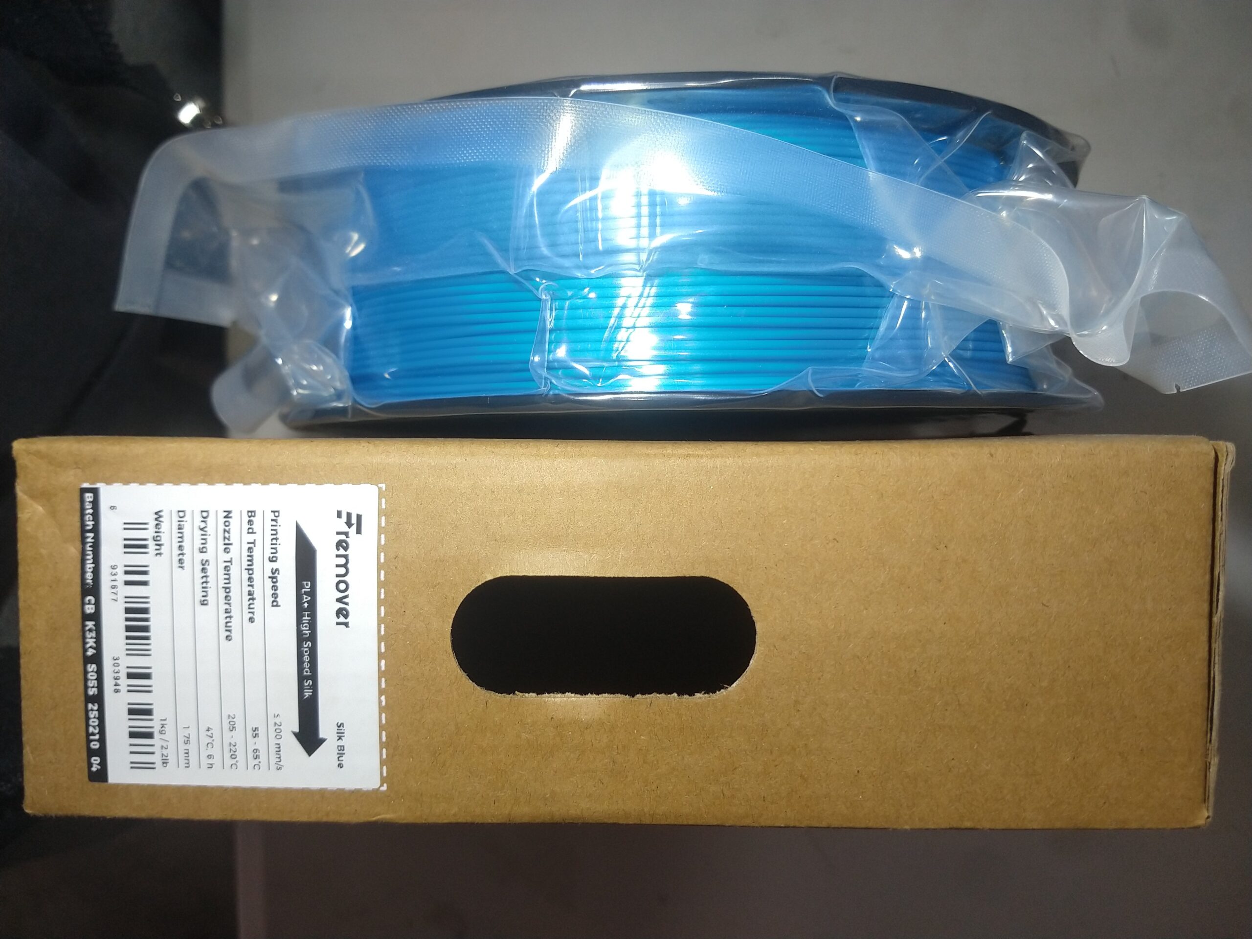 AZUL Silk Filamento PLA  Fremover silk blue x1kg
