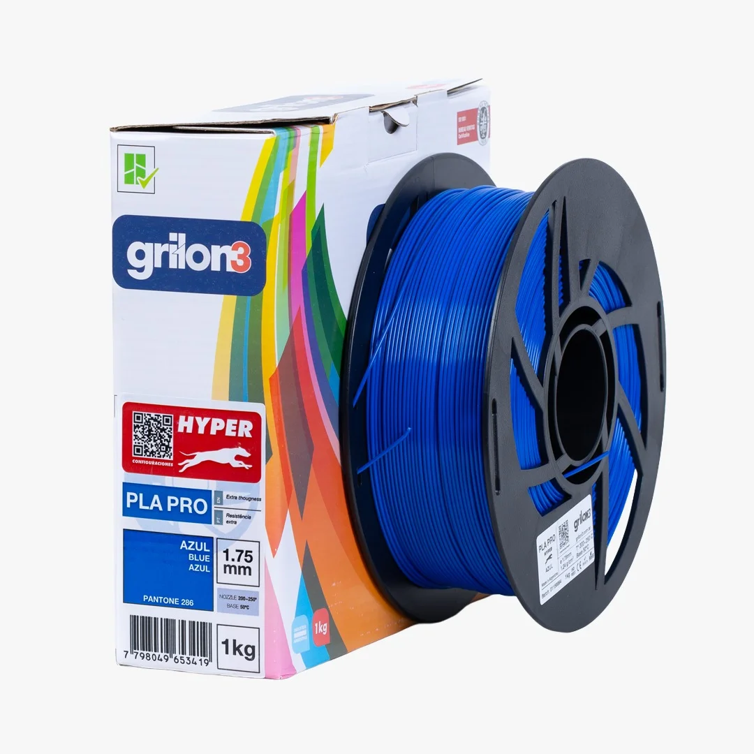 AZUL PLA HYPER GRILON ALTA VELOCIDAD FILAMENTO 3D 1.75MM 1KG PLAG3PROHYPER