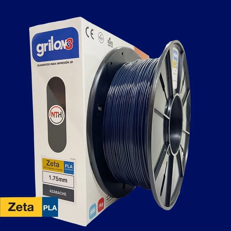 Negro AZABACHE PLA ZETA GRILON FILAMENTO 3D 1.75MM 1KG